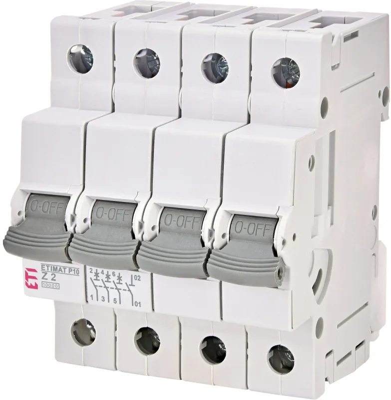 Автоматичний вимикач ETIMAT P10 4p C13  15kA 001901929