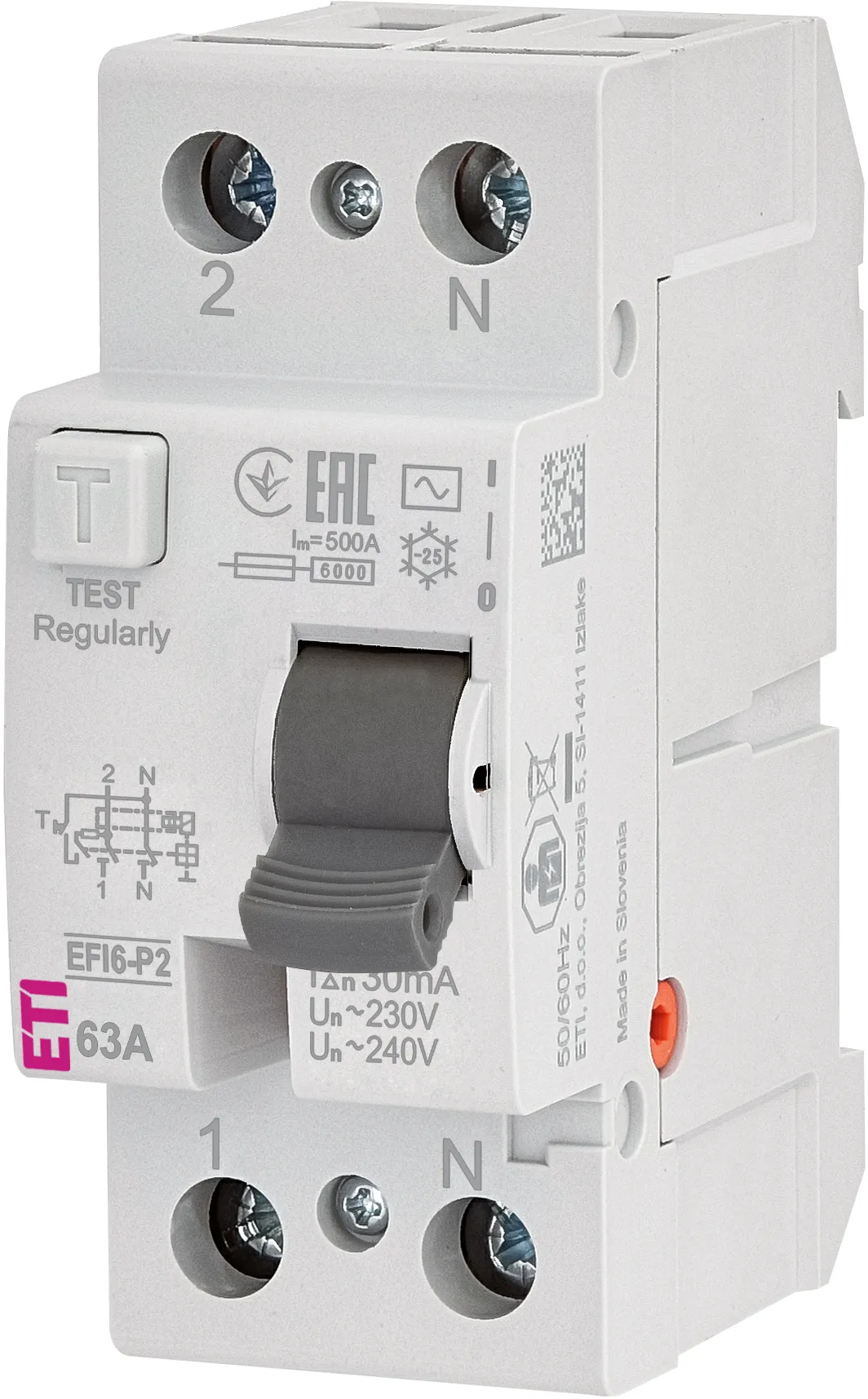 Диф. реле (ПЗВ) EFI6-P2 AC 63/0.03 002061253