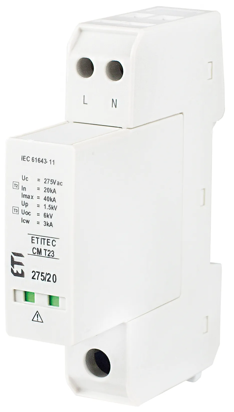 Обмежувач перенапруги ETITEC CM T23 275/20 2+0 RC 002440651