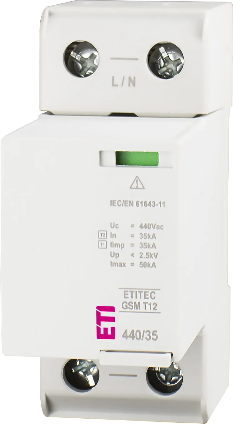 Обмежувач перенапруги ETITEC GSM T12 440/35 1+0 RC 002440717