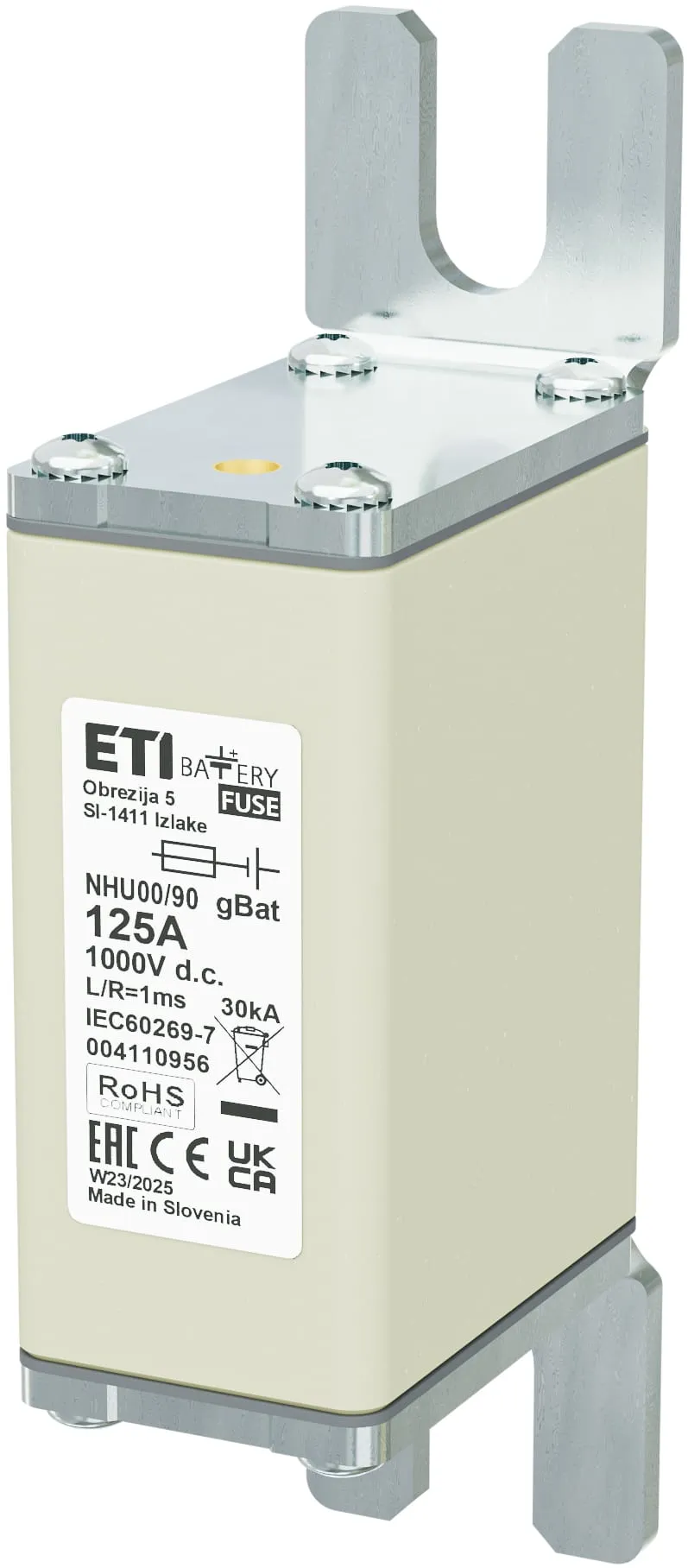 Запобіжник NHU00/90 gBat 125A/1000V DC 004110956