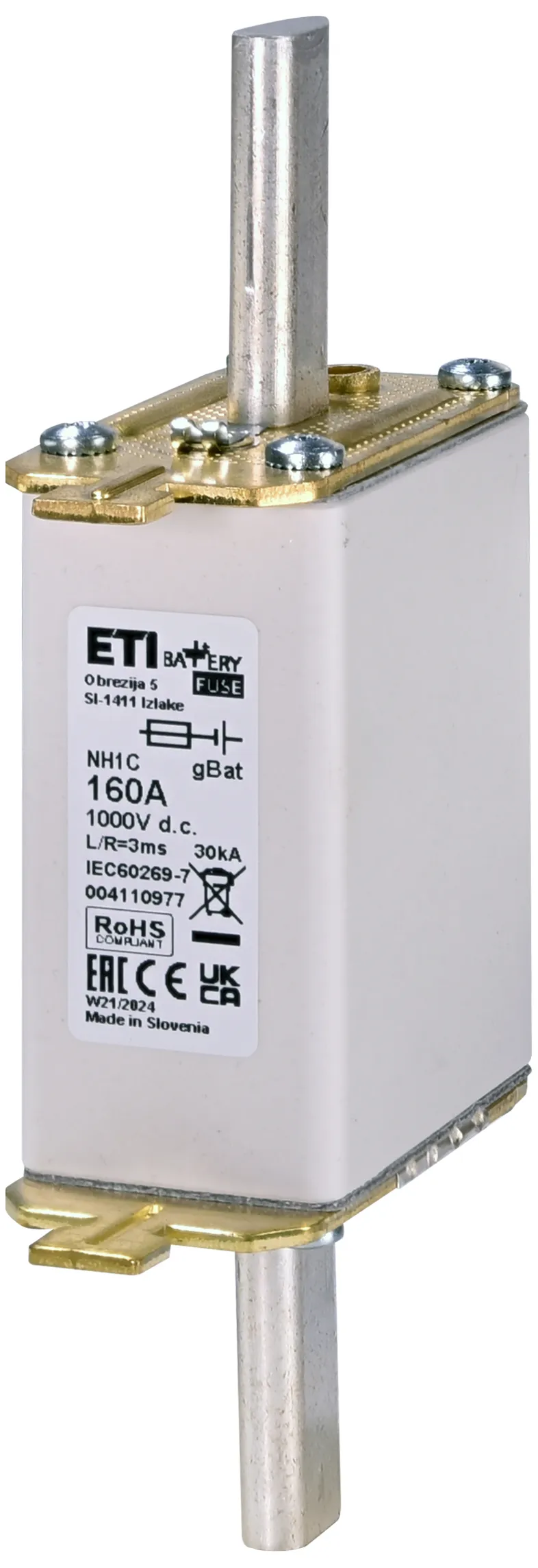 Запобіжник NH1C gBat 125A/1000V DC 004110976