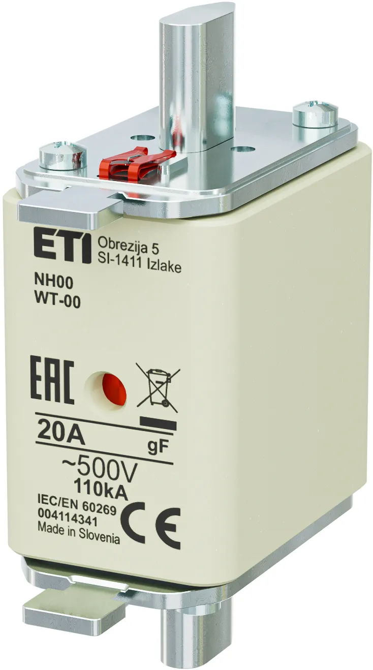Запобіжник NH00/WT-00 gF 20A/500V 004114341