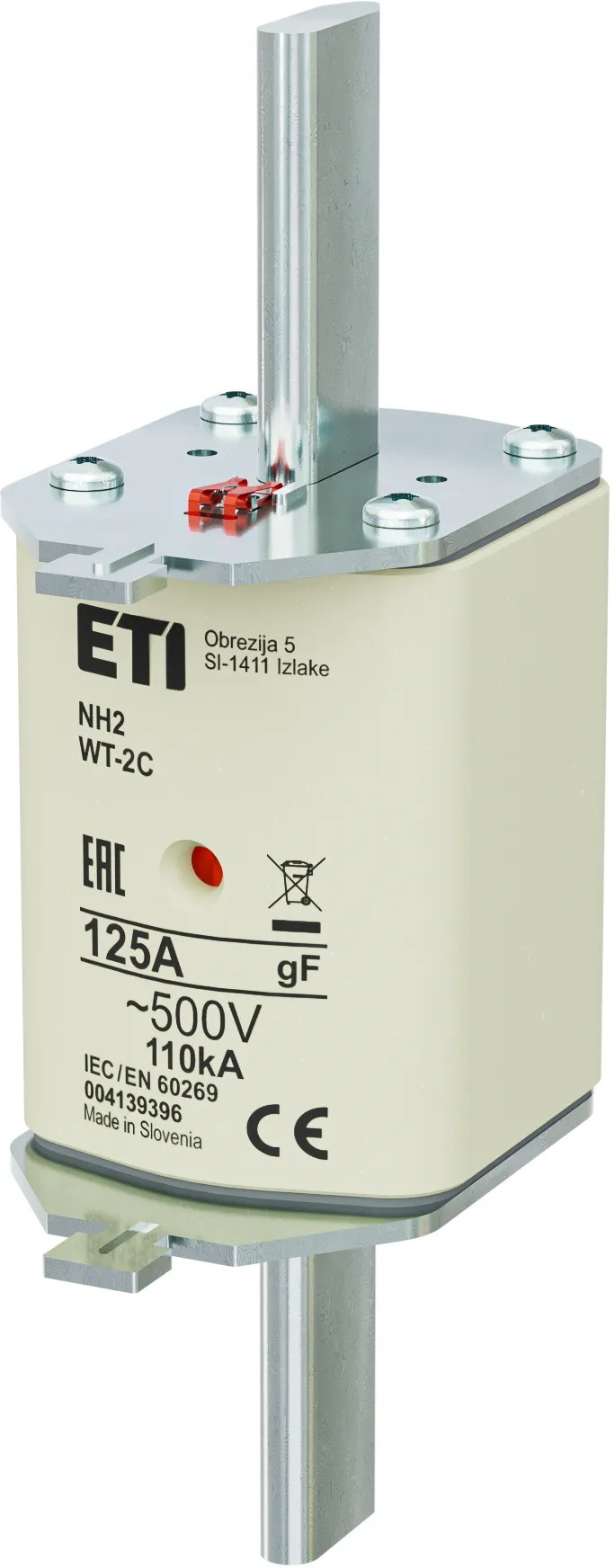 Запобіжник NH2/WT-2C gF 125A/500V 004139396