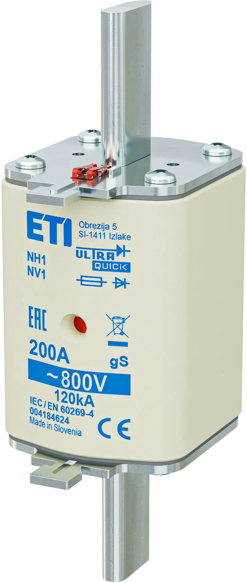 Запобіжник NH1 gS 200A/800V 004184624