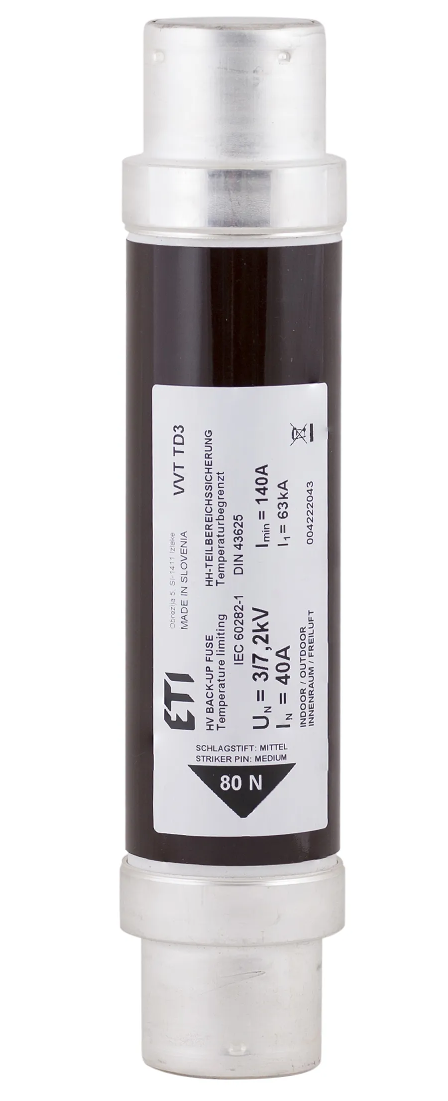 Запобіжник VVA3 7,2kV/10A 004221107