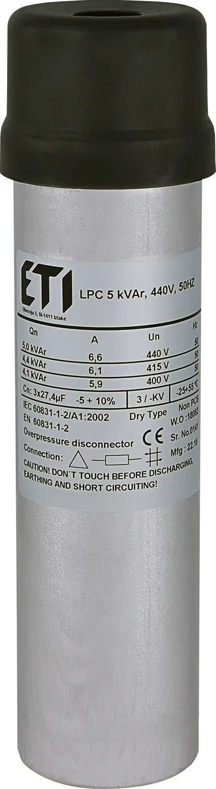 Конденсатор LPC 5 kVAr, 440V, 50Hz 004656713