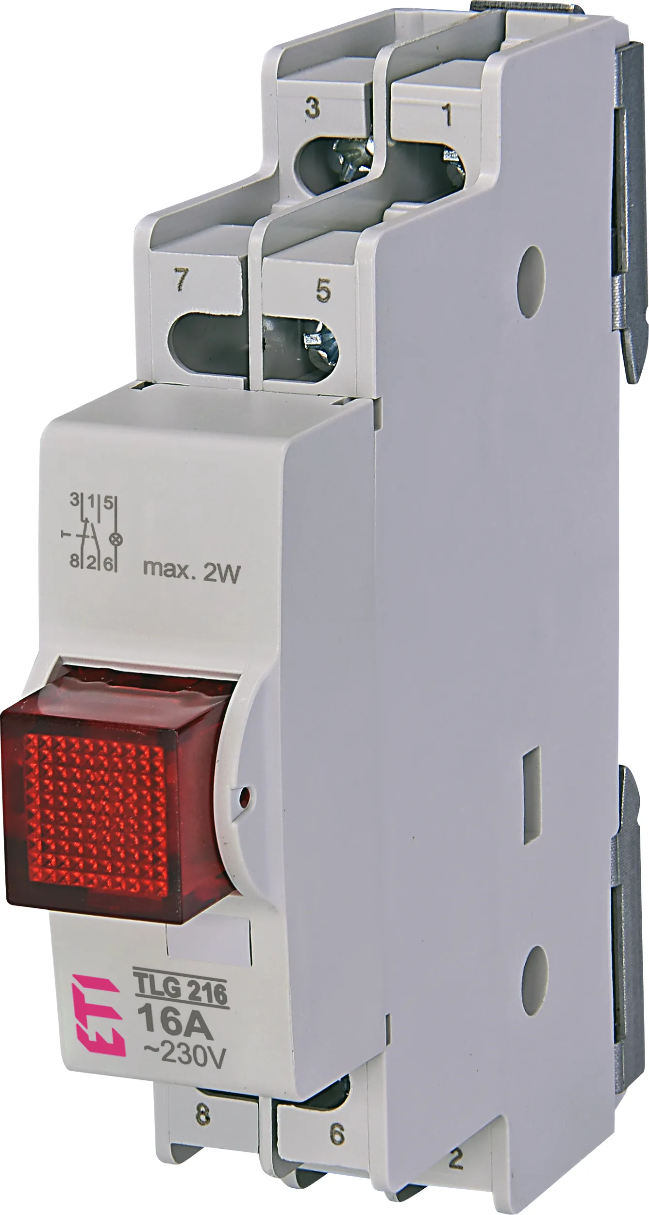 Кнопка-лампа *TLG 216 2p 16A red 760412107