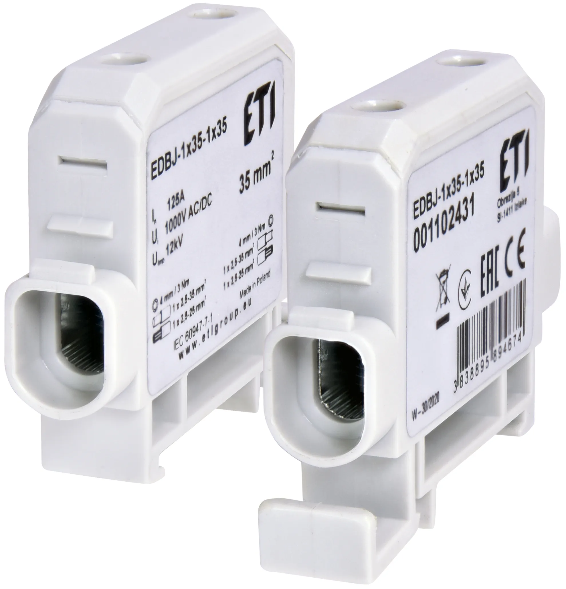 Розподільні блоки EDBJ-1x35-1x35 001102431