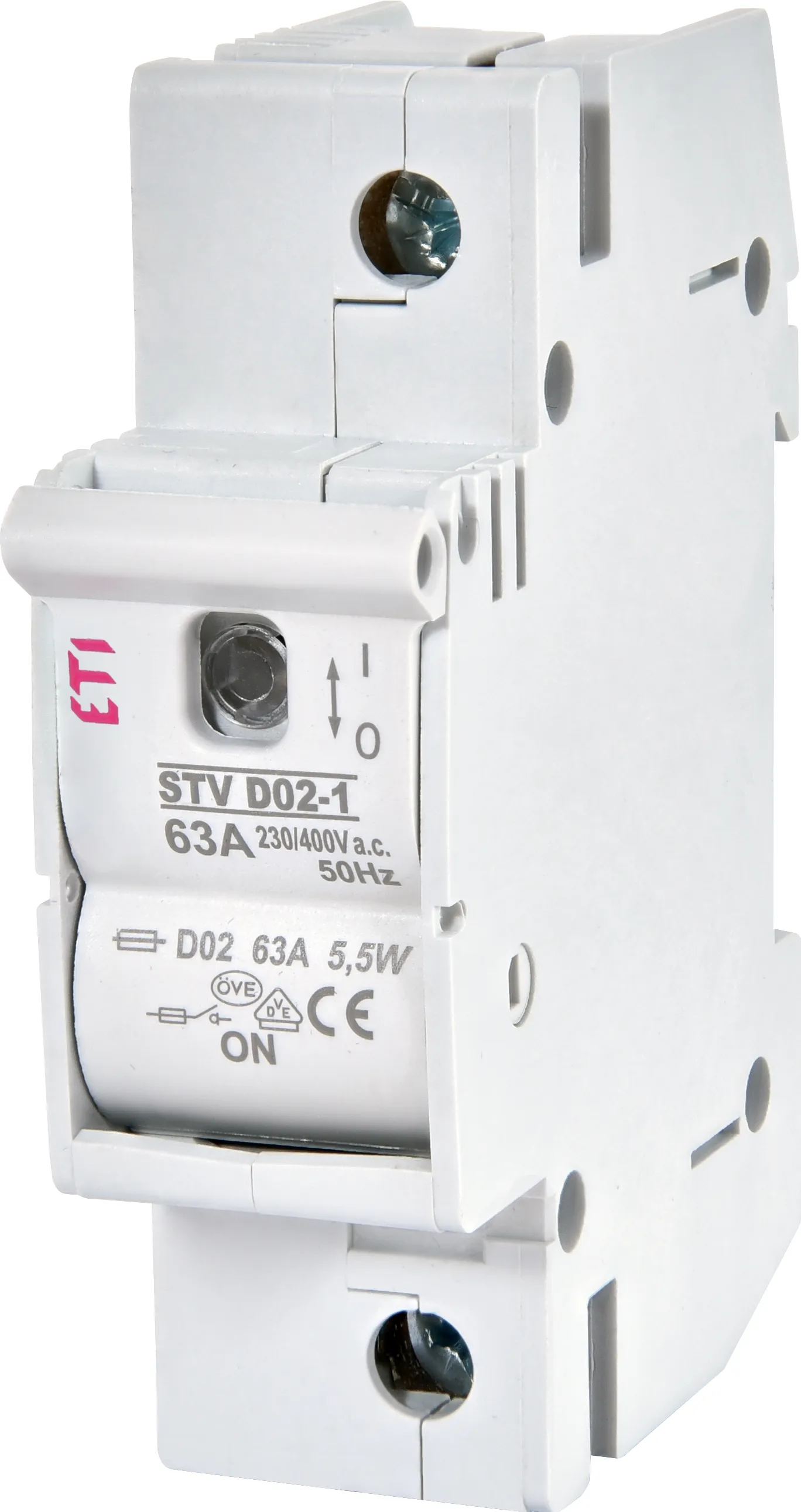 Роз'єднувач запобіжника STV D02 63A 1p 002271001