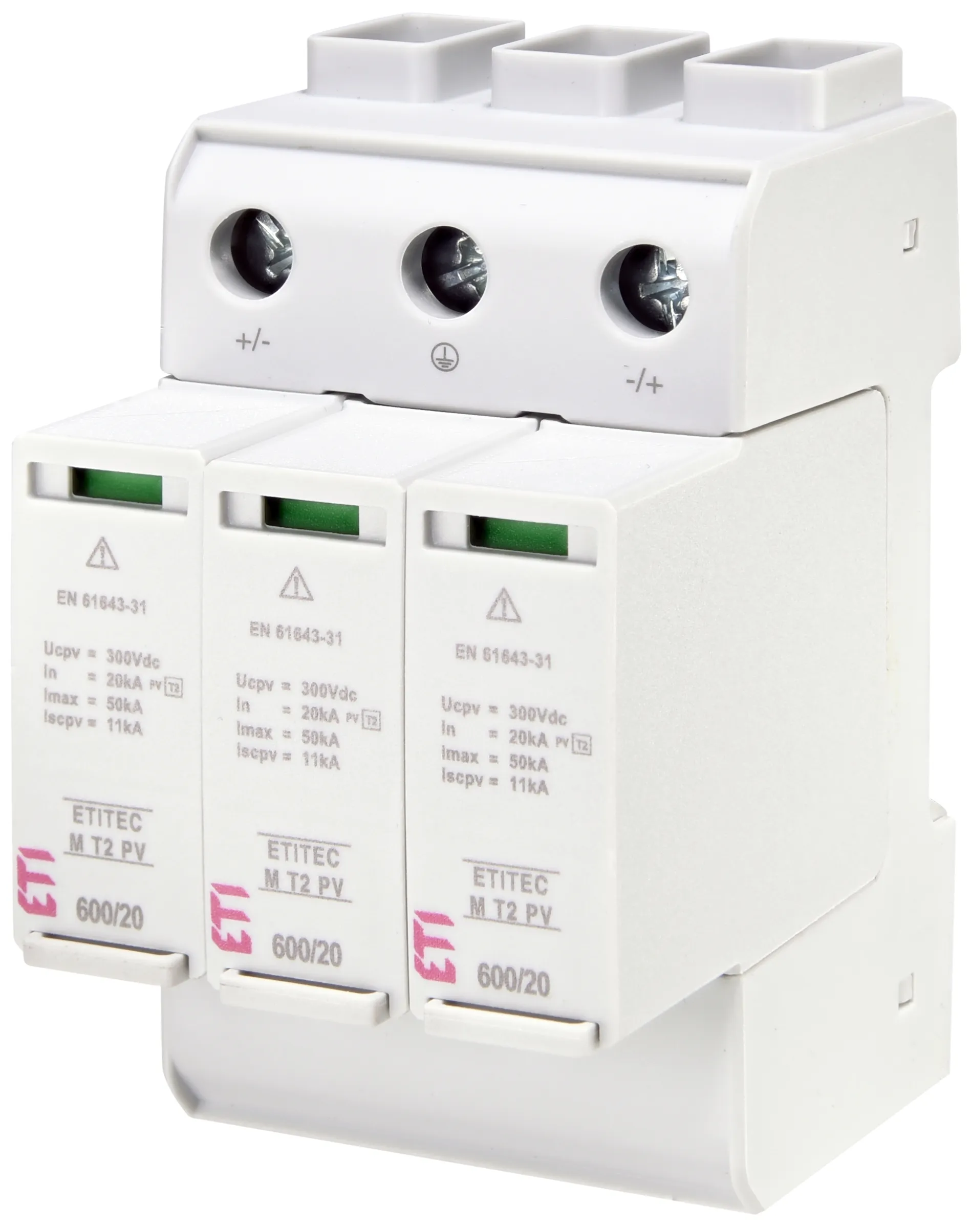 Обмежувач перенапруги ETITEC M T2 PV 600/20 Y 002440735