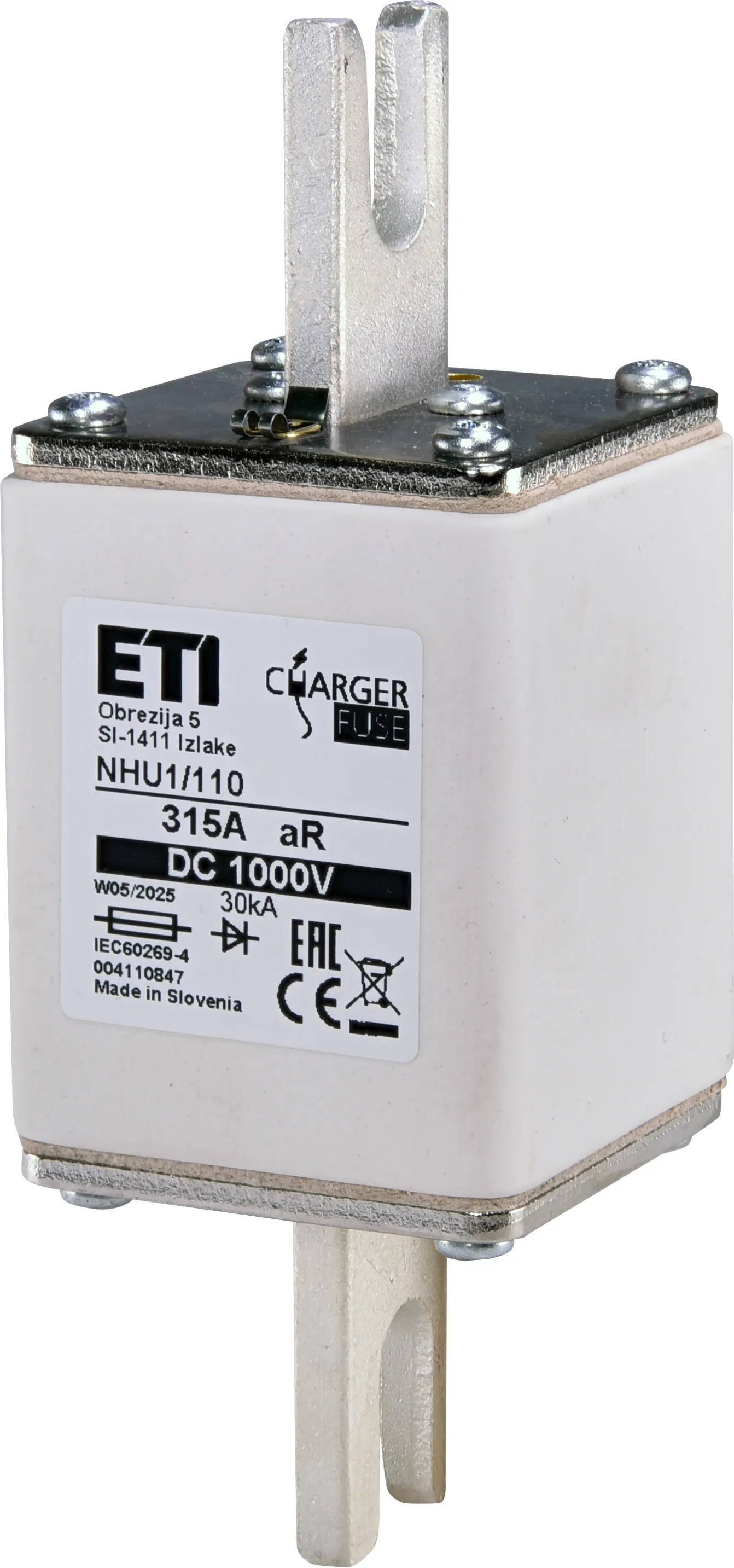 Запобіжник NHU1/110 aR 315A/1000V DC 004110847