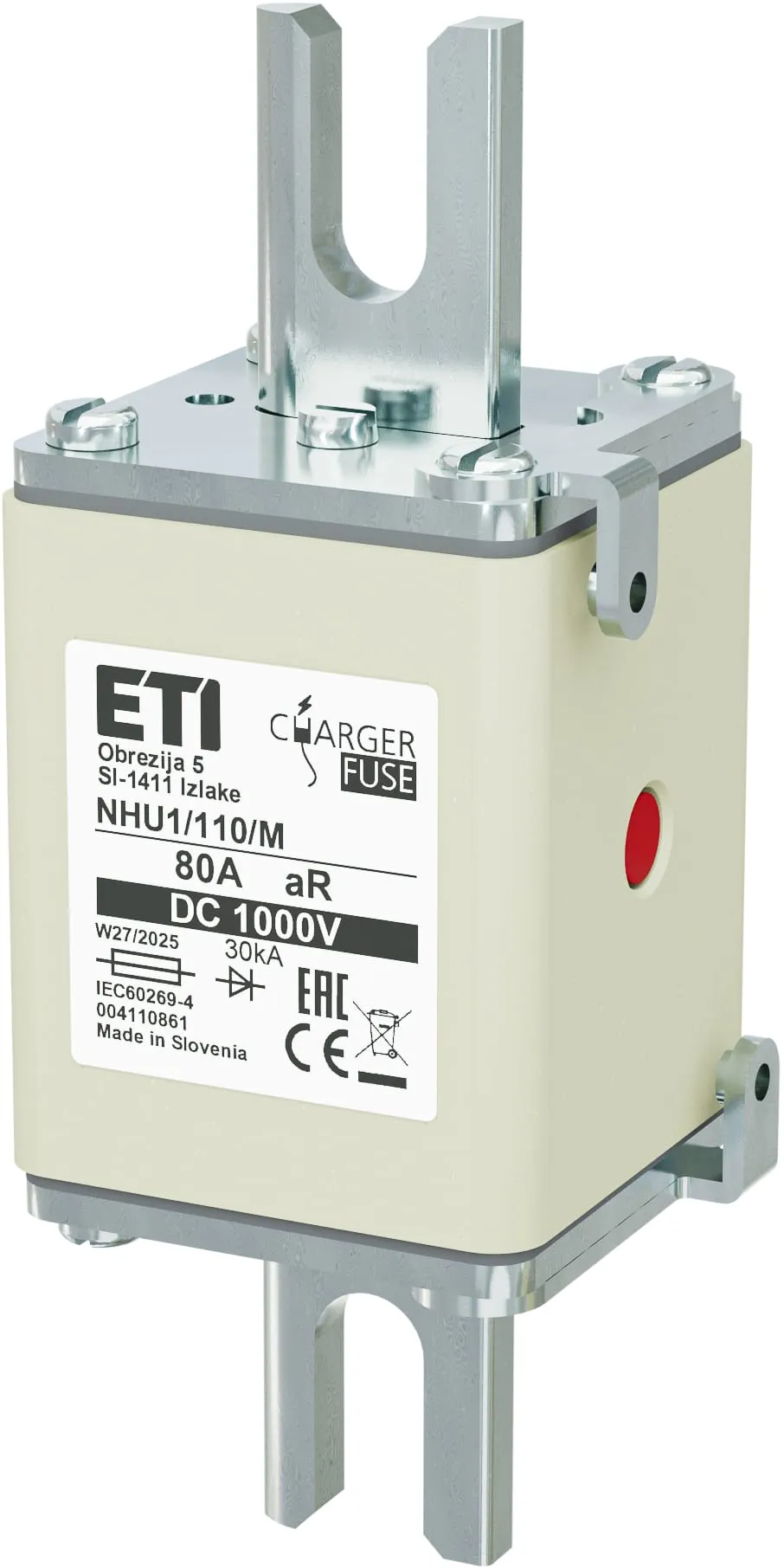 Запобіжник NHU1/110/M aR 80A/1000V DC 004110861