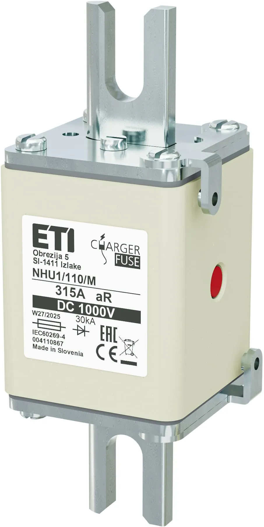 Запобіжник NHU1/110/M aR 315A/1000V DC 004110867