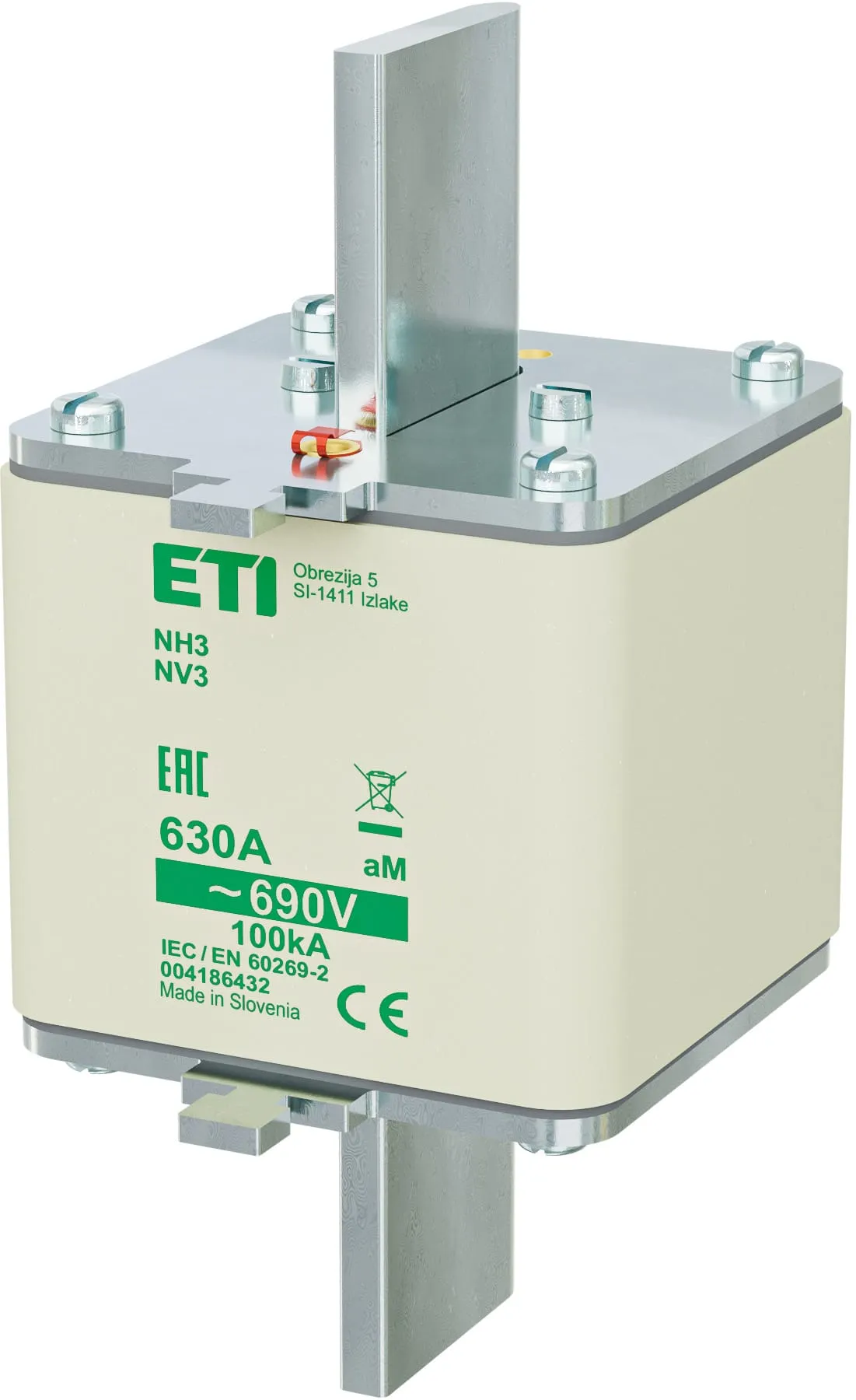 Запобіжник NH3 aM 630A/690V 004186432