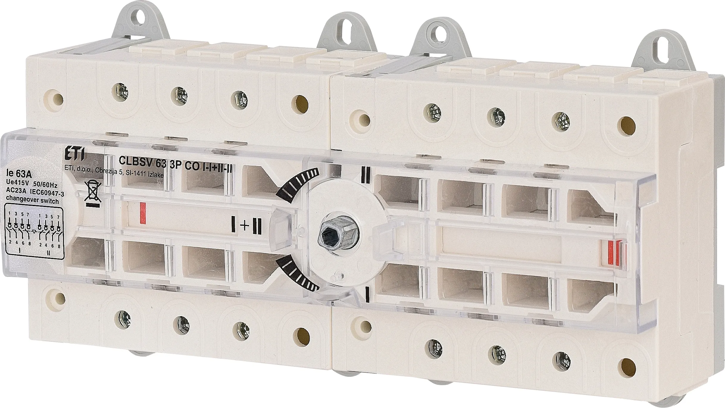 Перемикач навантаження CLBSV 63 3P CO I-I+II-II 004661893
