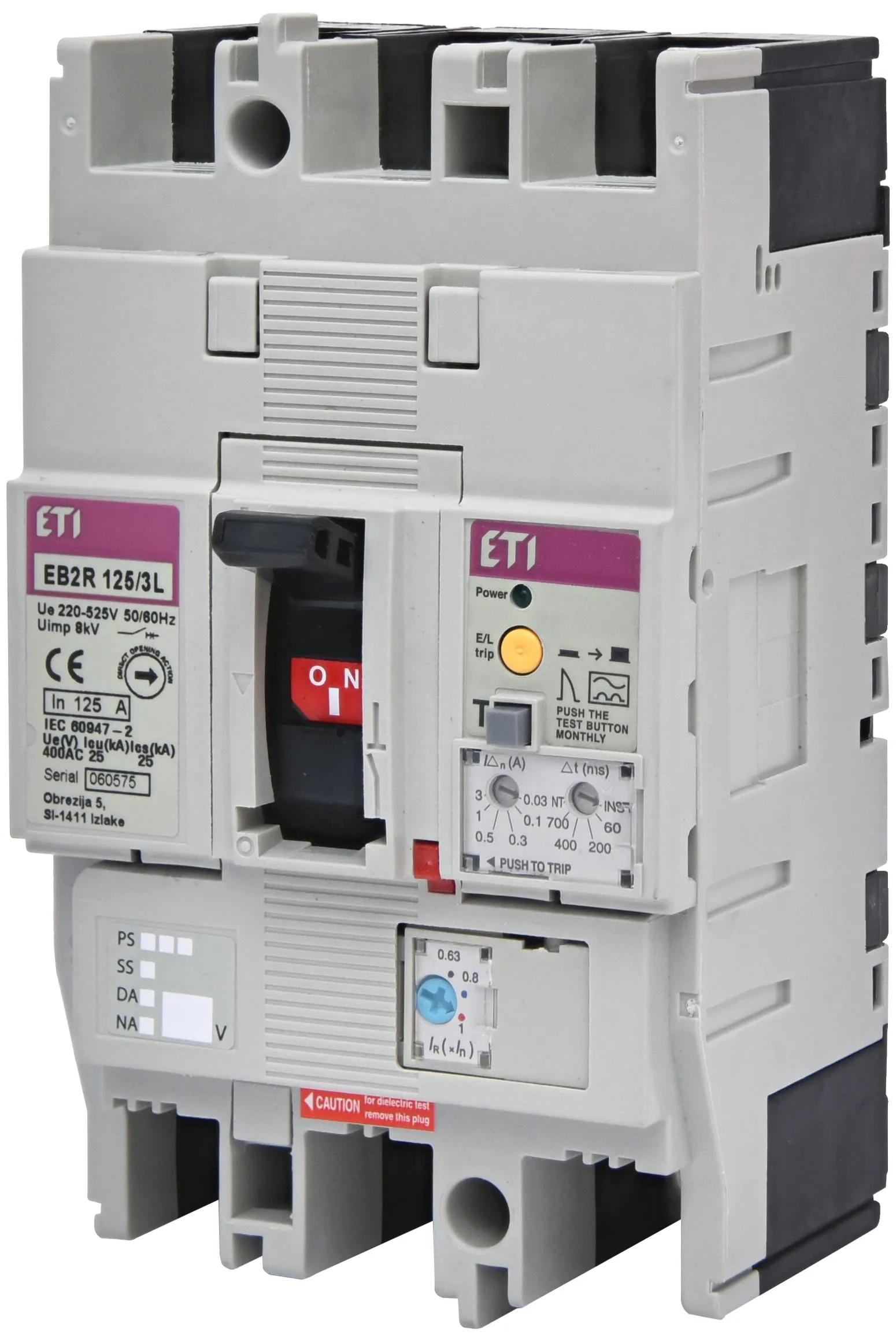 Автоматич. вимикач в литому корпусі EB2R 125/3L 125A 3P 004671506